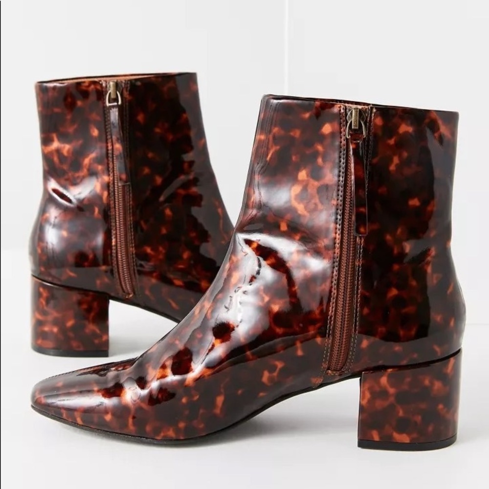 Tortoise Square Toe Ankle Boot🚫SOLD🚫 - Picture 2 of 12
